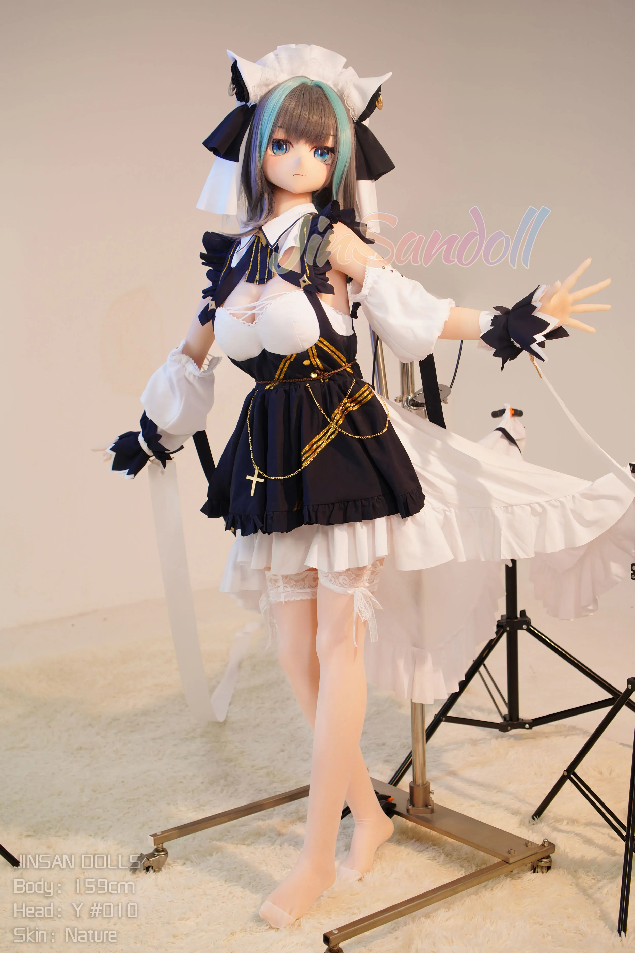 159cm (5ft3) Bonnet H Poupée réaliste style anime PVC et S-TPE Poupée sexuelle Tête #Y010